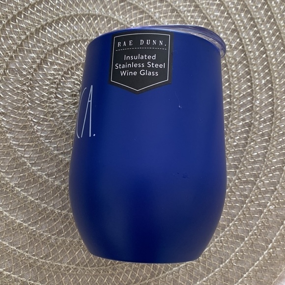 New Rae Dunn America 12 oz. Stainless Steel Wine Glass and Lid - Picture 2 of 5